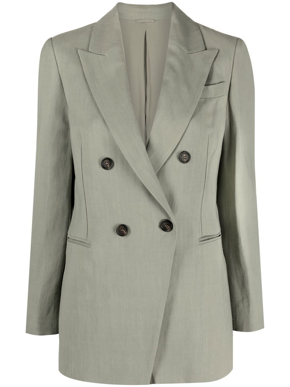 Brunello Cucinelli Doppelreihiger Blazer - Grün von Brunello Cucinelli