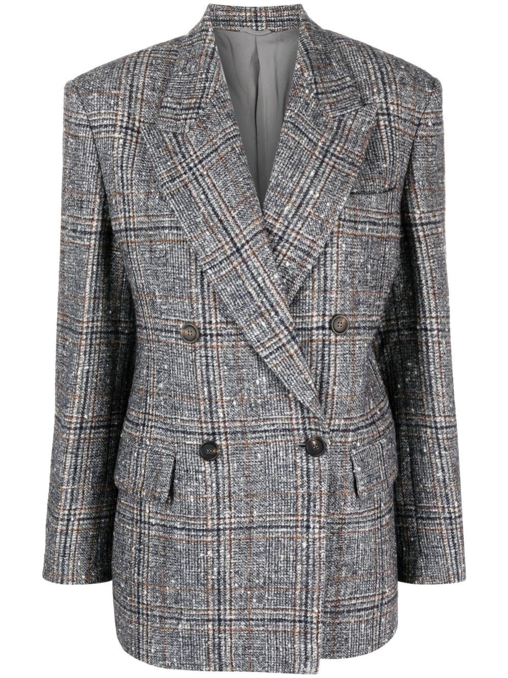 Brunello Cucinelli Doppelreihiger Blazer - Grau von Brunello Cucinelli