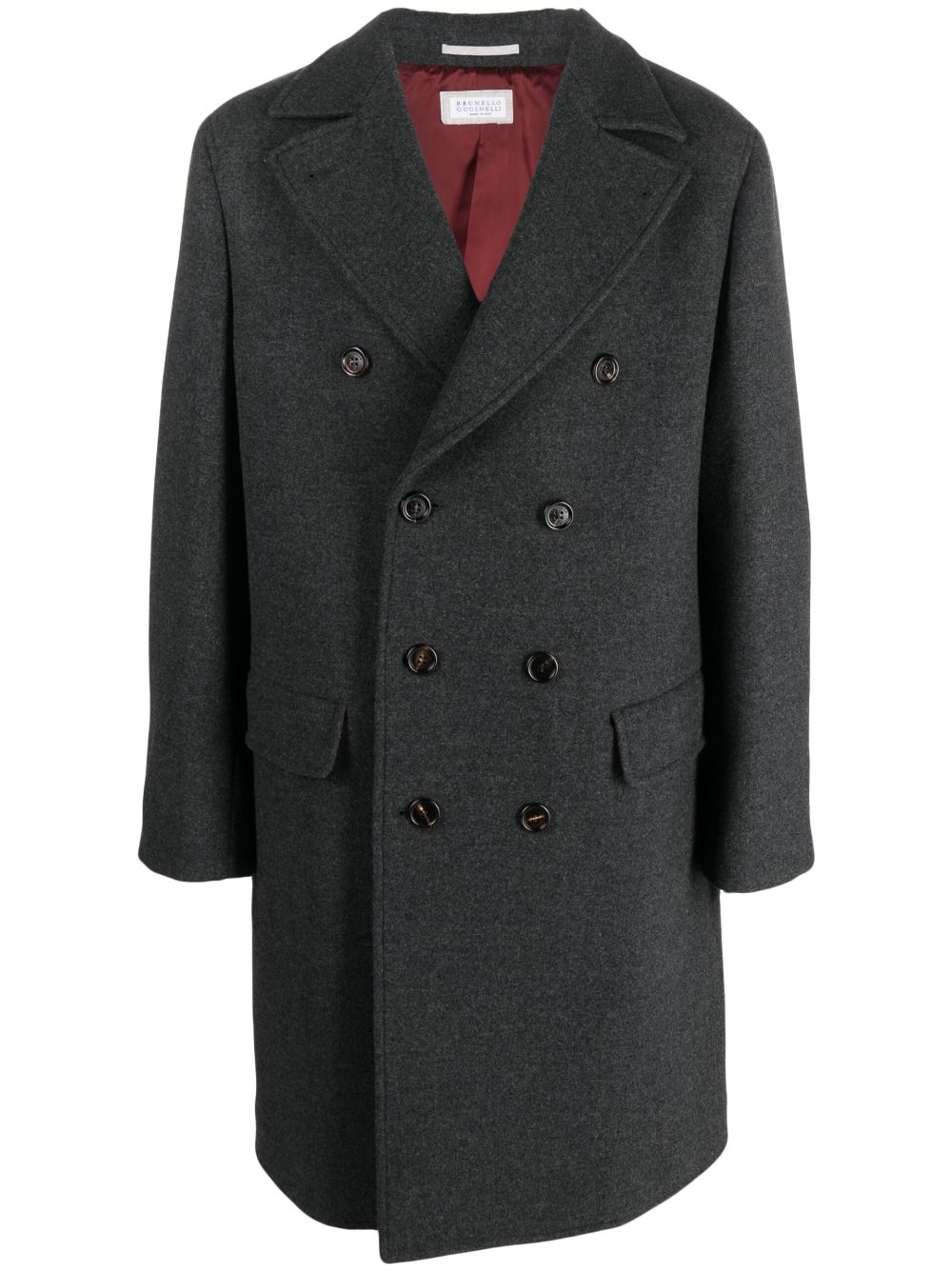 Brunello Cucinelli Doppelreihiger Mantel - Grau von Brunello Cucinelli