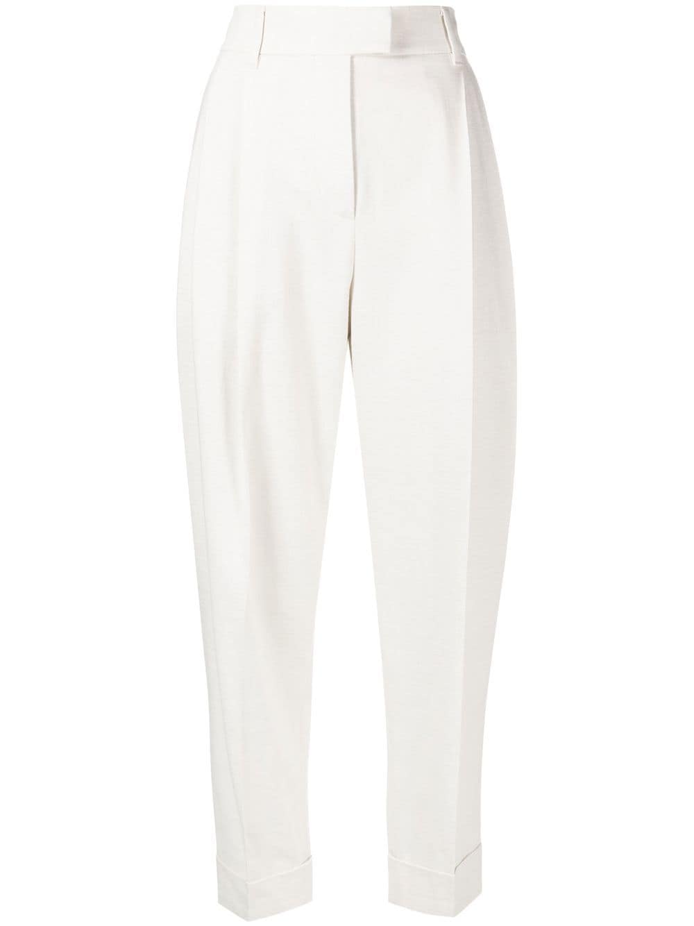 Brunello Cucinelli Cropped-Hose mit hohem Bund - Weiß von Brunello Cucinelli