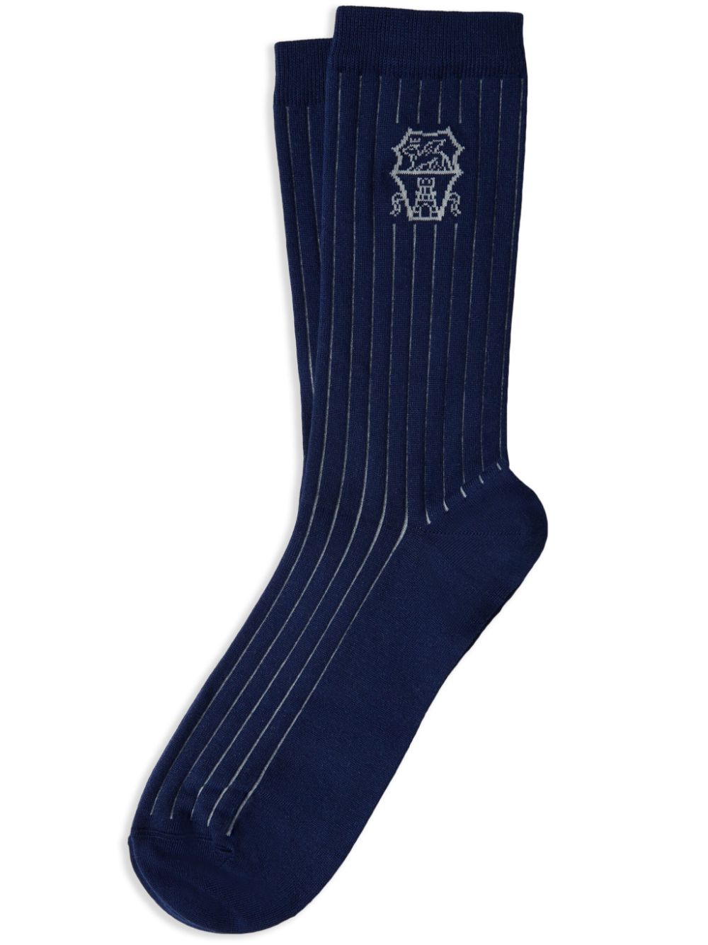 Brunello Cucinelli Socken mit Intarsien-Logo - Blau von Brunello Cucinelli