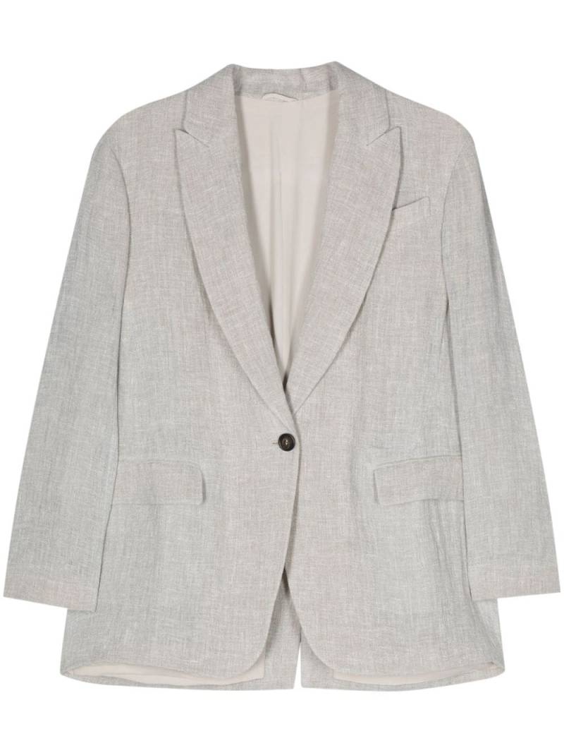 Brunello Cucinelli Blazer aus Leinengemisch - Grau von Brunello Cucinelli