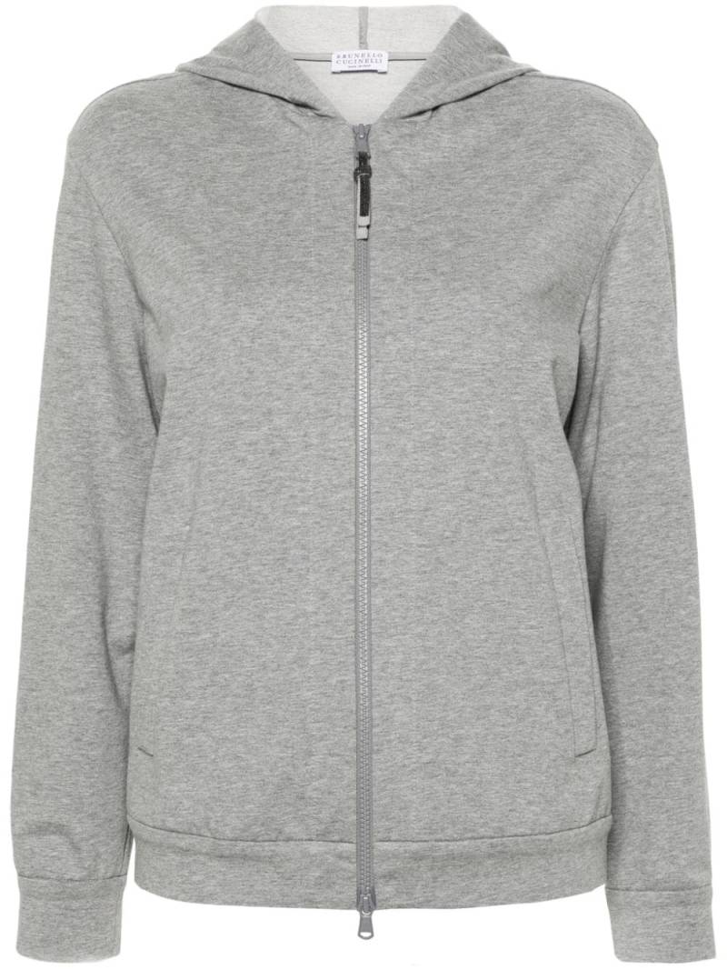 Brunello Cucinelli Melierter Hoodie - Grau von Brunello Cucinelli