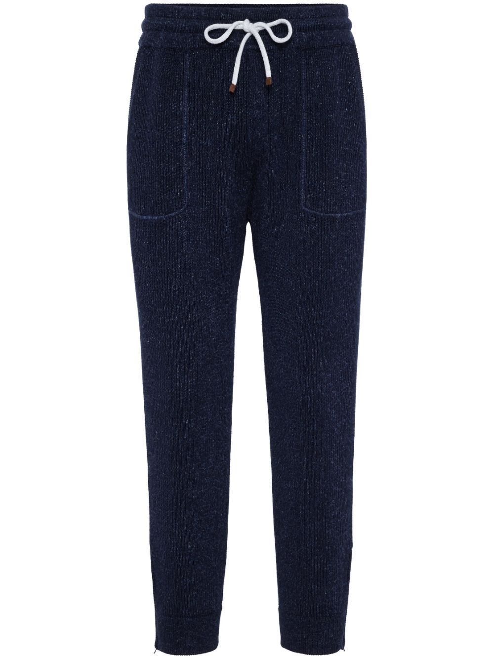 Brunello Cucinelli Jogginghose aus Rippstrick - Blau von Brunello Cucinelli