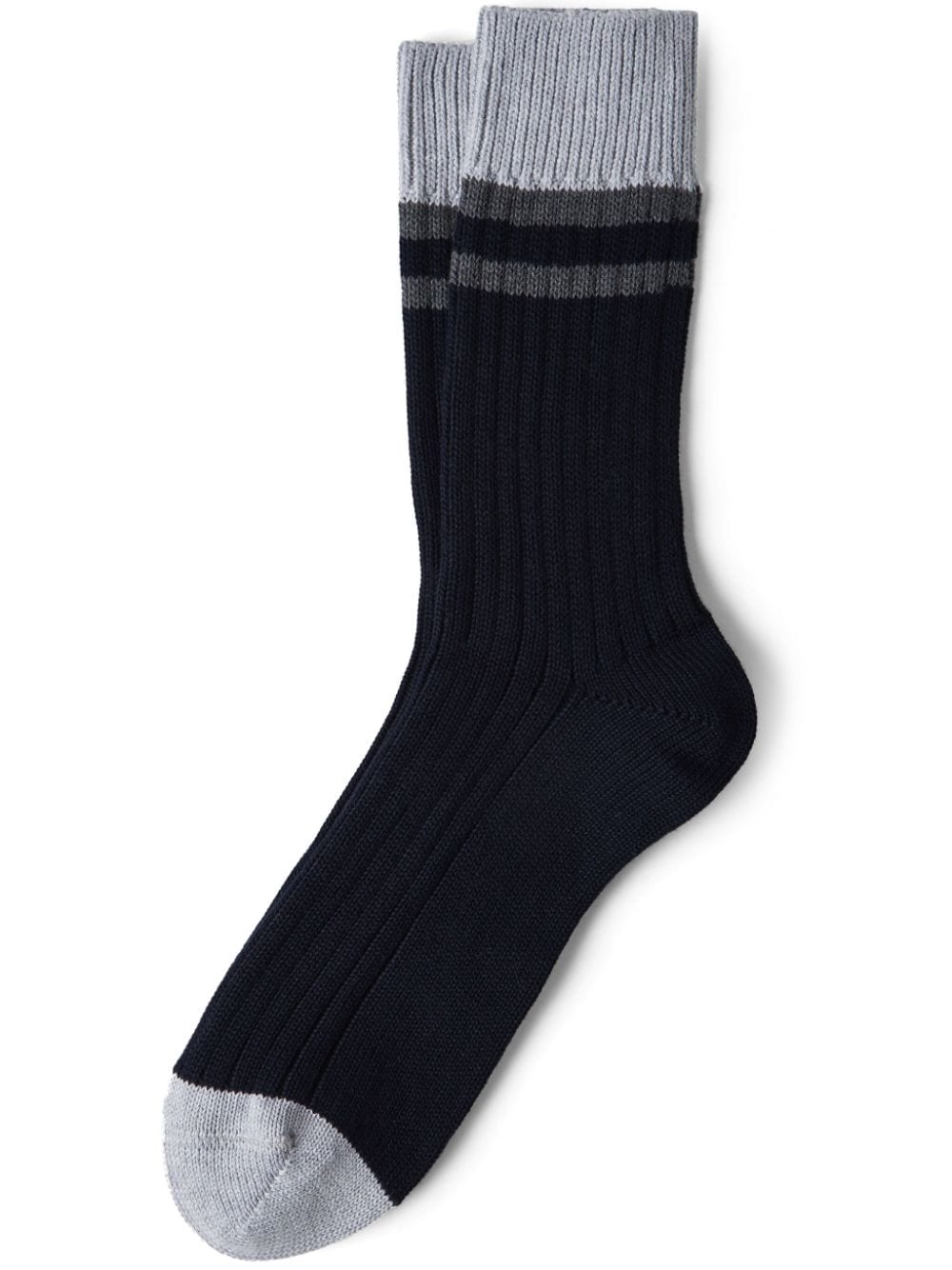 Brunello Cucinelli Gestreifte Socken - Blau von Brunello Cucinelli