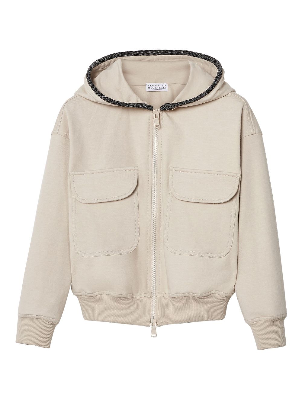 Brunello Cucinelli Kids Kapuzenjacke mit Reißverschluss - Nude von Brunello Cucinelli Kids