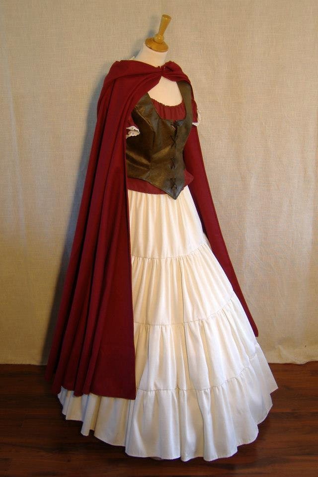 Ritter Capuchon Cape Wol Mix/Mantel Fantasie Umhang Wollen Middeleeuwse Victoriaanse Larp Roodkapje von BrunhildeFantasy