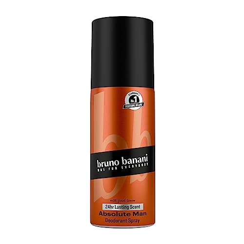 Bruno Banani Fragrance Absolute Man Deo-Bodyspray, Körperspray mit orientalisch-würzigem Herrenduft, 24h lang anhaltend, 150 ml von bruno banani