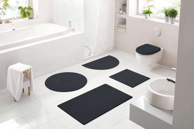 Bruno Banani Badematte "Danny" Höhe 20 mm rutschhemmend beschichtet schnell trocknend Made in Europe, einfarbiger Badteppich von Bruno Banani