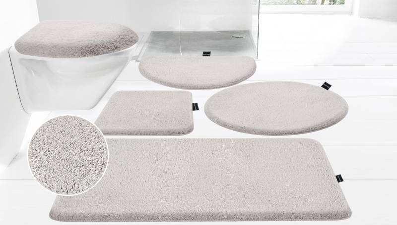 Bruno Banani Badematte "Lana, Badvorleger, Badezimmer Teppich" Höhe 25 mm rutschhemmend beschichtet fußbodenheizungsgeeignet  schnell trocknend  strapazierfähig Badteppich, Badematten, unifarben, auch als 3 teiliges Set & rund von Bruno Banani