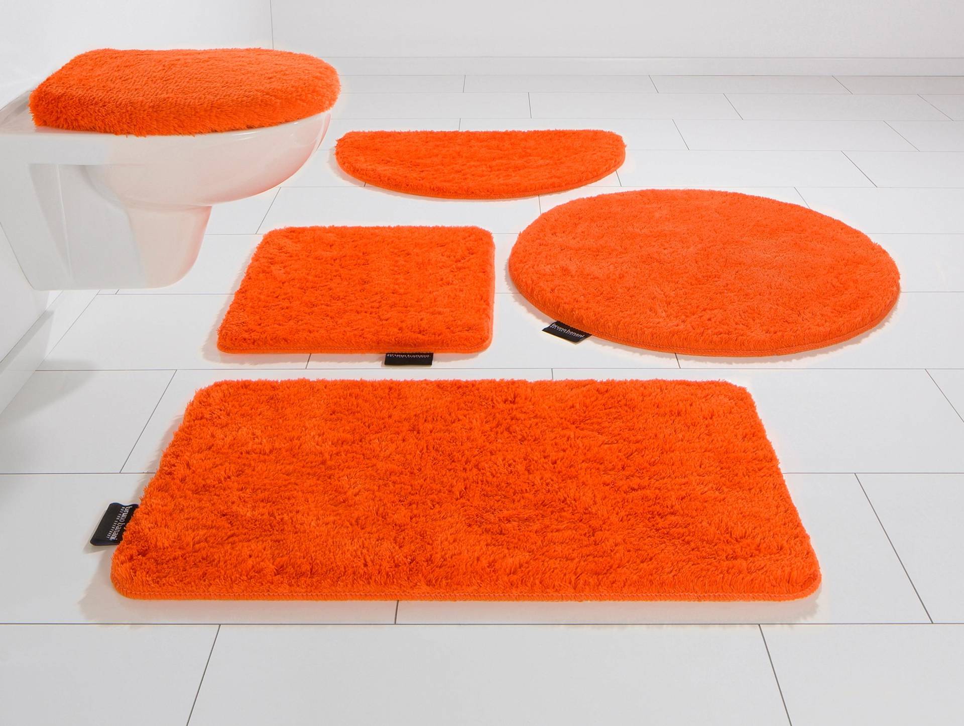 Bruno Banani Badematte "Lana, Badvorleger, Badezimmer Teppich" Höhe 25 mm rutschhemmend beschichtet fußbodenheizungsgeeignet  schnell trocknend  strapazierfähig Badteppich, Badematten, unifarben, auch als 3 teiliges Set & rund von Bruno Banani