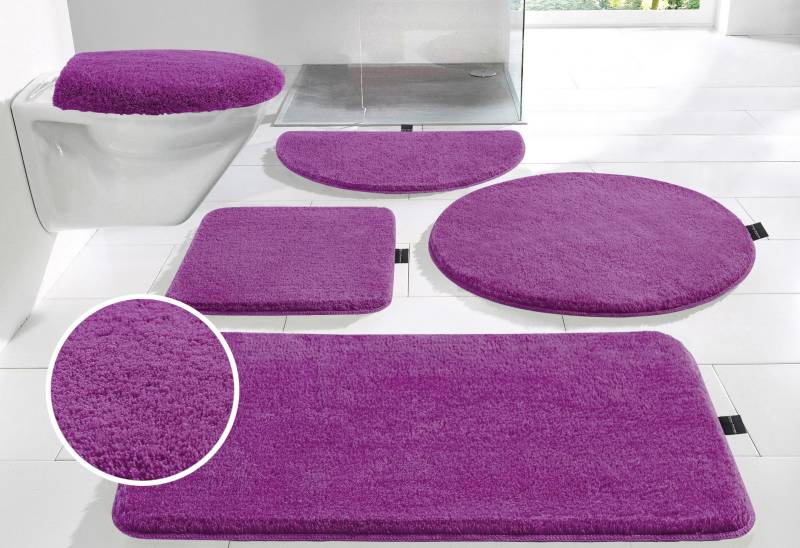 Bruno Banani Badematte "Lana, Badvorleger, Badezimmer Teppich" Höhe 25 mm rutschhemmend beschichtet fußbodenheizungsgeeignet  schnell trocknend  strapazierfähig Badteppich, Badematten, unifarben, auch als 3 teiliges Set & rund von Bruno Banani