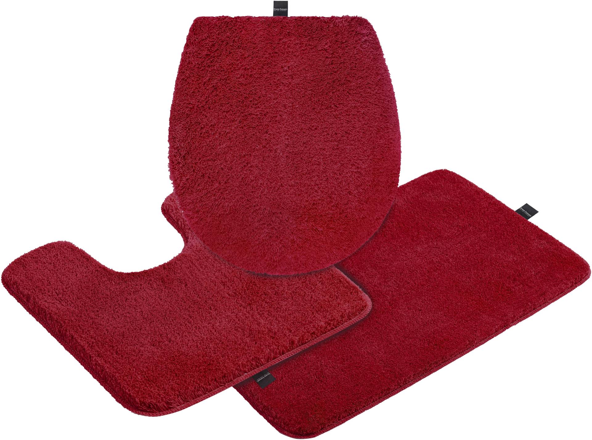 Bruno Banani Badematte "Lana, Badvorleger, Badezimmer Teppich" Höhe 25 mm rutschhemmend beschichtet fußbodenheizungsgeeignet  schnell trocknend  strapazierfähig Badteppich, Badematten, unifarben, auch als 3 teiliges Set & rund von Bruno Banani
