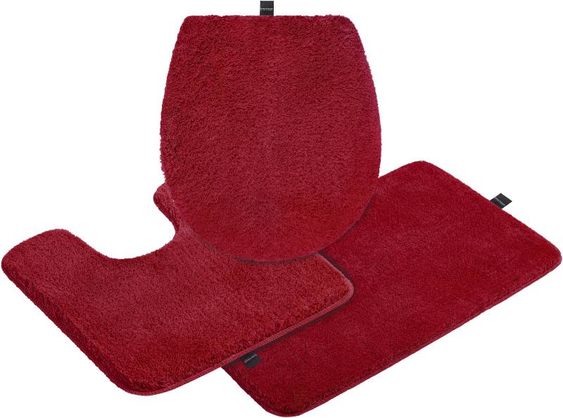 Bruno Banani Badematte "Lana, Badvorleger, Badezimmer Teppich" Höhe 25 mm rutschhemmend beschichtet fußbodenheizungsgeeignet  schnell trocknend  strapazierfähig Badteppich, Badematten, unifarben, auch als 3 teiliges Set & rund von Bruno Banani