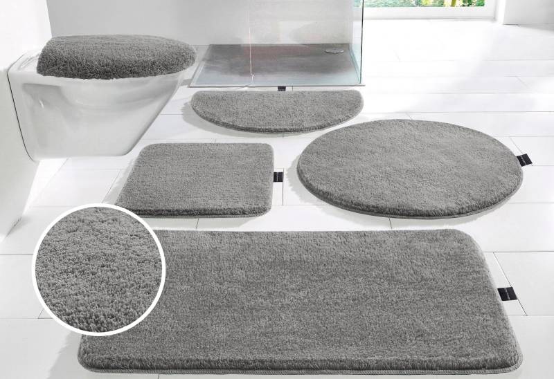 Bruno Banani Badematte "Lana, Badvorleger, Badezimmer Teppich" Höhe 25 mm rutschhemmend beschichtet fußbodenheizungsgeeignet  schnell trocknend  strapazierfähig Badteppich, Badematten, unifarben, auch als 3 teiliges Set & rund von Bruno Banani
