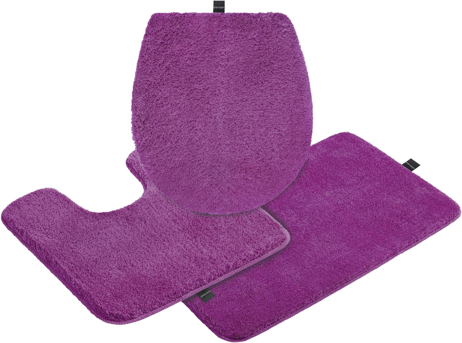 Bruno Banani Badematte "Lana, Badvorleger, Badezimmer Teppich" Höhe 25 mm rutschhemmend beschichtet fußbodenheizungsgeeignet  schnell trocknend  strapazierfähig Badteppich, Badematten, unifarben, auch als 3 teiliges Set & rund von Bruno Banani