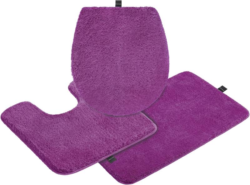 Bruno Banani Badematte "Lana, Badvorleger, Badezimmer Teppich" Höhe 25 mm rutschhemmend beschichtet fußbodenheizungsgeeignet  schnell trocknend  strapazierfähig Badteppich, Badematten, unifarben, auch als 3 teiliges Set & rund von Bruno Banani