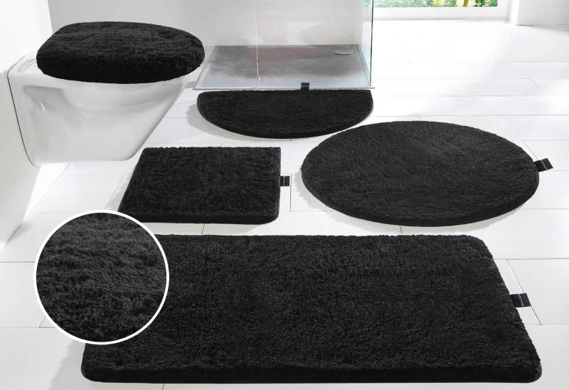 Bruno Banani Badematte "Lana, Badvorleger, Badezimmer Teppich" Höhe 25 mm rutschhemmend beschichtet fußbodenheizungsgeeignet  schnell trocknend  strapazierfähig Badteppich, Badematten, unifarben, auch als 3 teiliges Set & rund von Bruno Banani