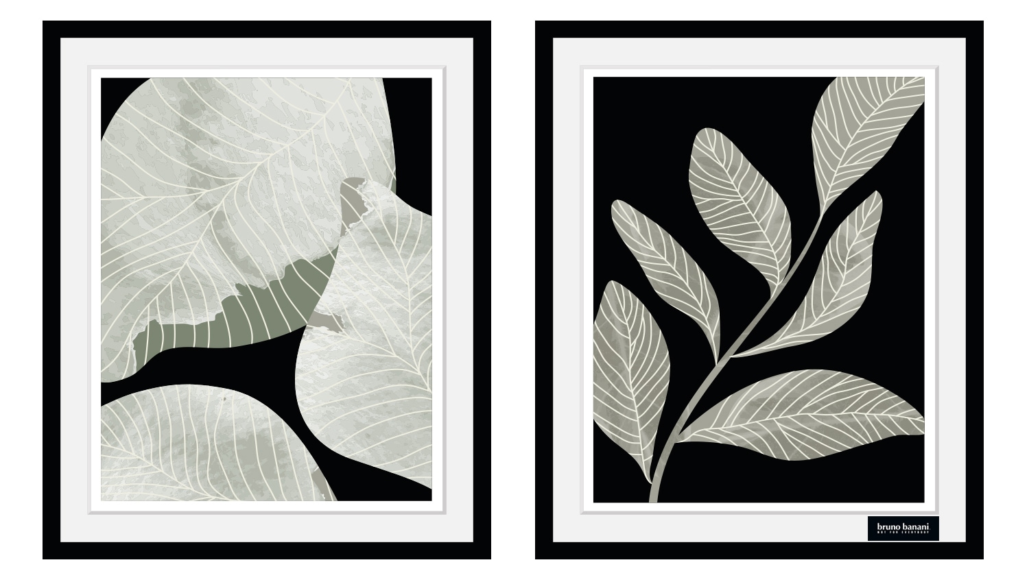 Bruno Banani Bild mit Rahmen "Eukalyptus - Gerahmter Digitaldruck - Wandbild", (2er-Set) von Bruno Banani