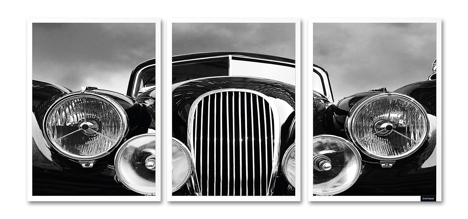 Bruno Banani Bild mit Rahmen "Oldtimer - Gerahmter Digitaldruck - Wandbild", (1 St., 3er-Set) von Bruno Banani