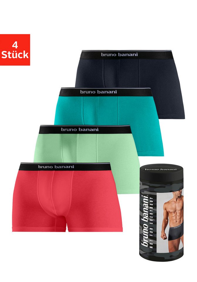 Bruno Banani Boxer Boxershorts für Herren (Dose, 4-St) in der Dose verpackt von Bruno Banani