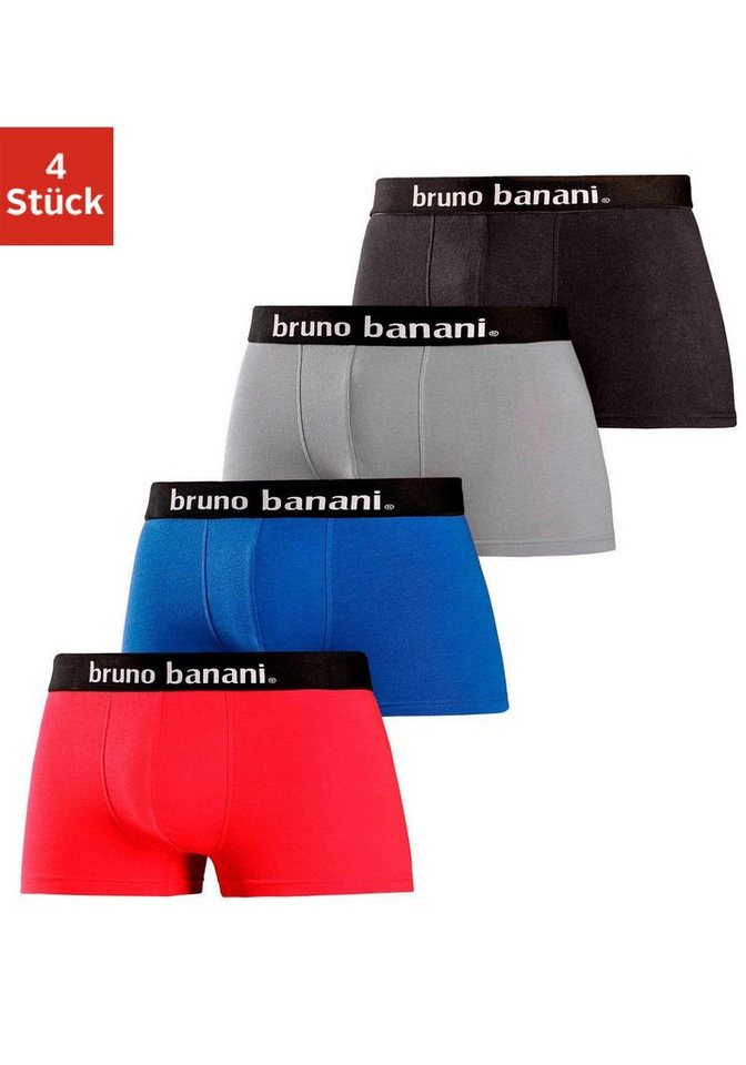 Bruno Banani Boxer (Packung, 4-St) mit Kontrast-Webbund von Bruno Banani