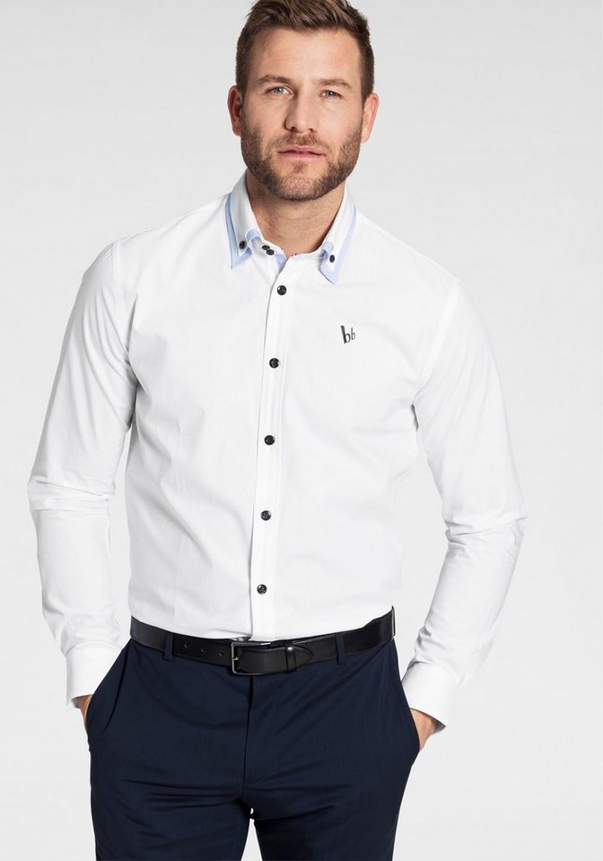 Bruno Banani Langarmhemd Button-down-Kragen, das perfekte Hemd für viele Anlässe von Bruno Banani