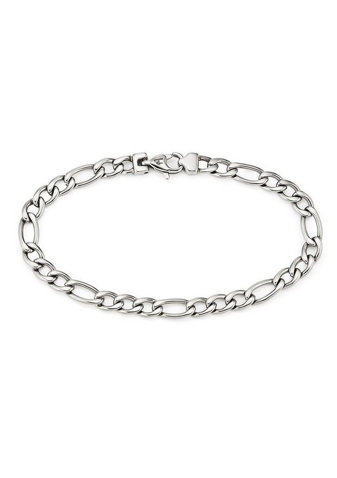 Bruno Banani Edelstahlarmband Schmuck Geschenk, Armkette Figarokette breit Silber von Bruno Banani