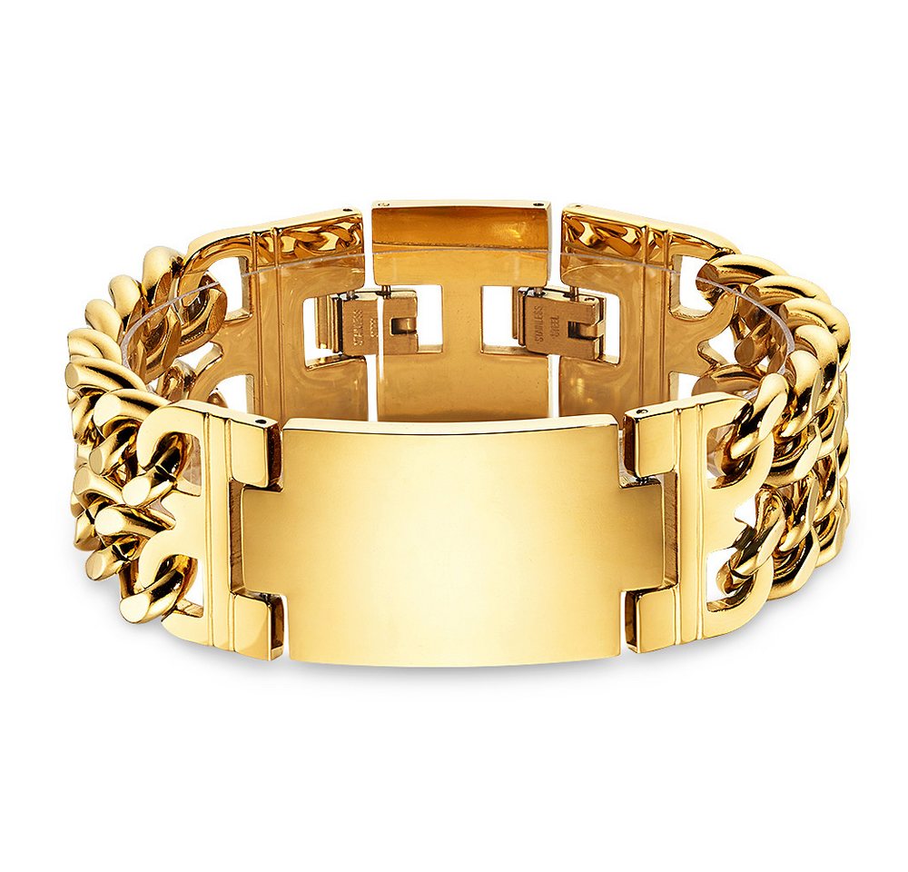 Bruno Banani Edelstahlarmband Schmuck Geschenk breites Armband mit Platte von Bruno Banani
