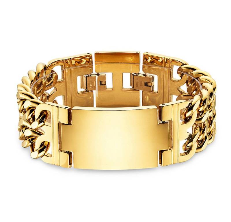 Bruno Banani Edelstahlarmband Schmuck Geschenk breites Armband mit Platte von Bruno Banani