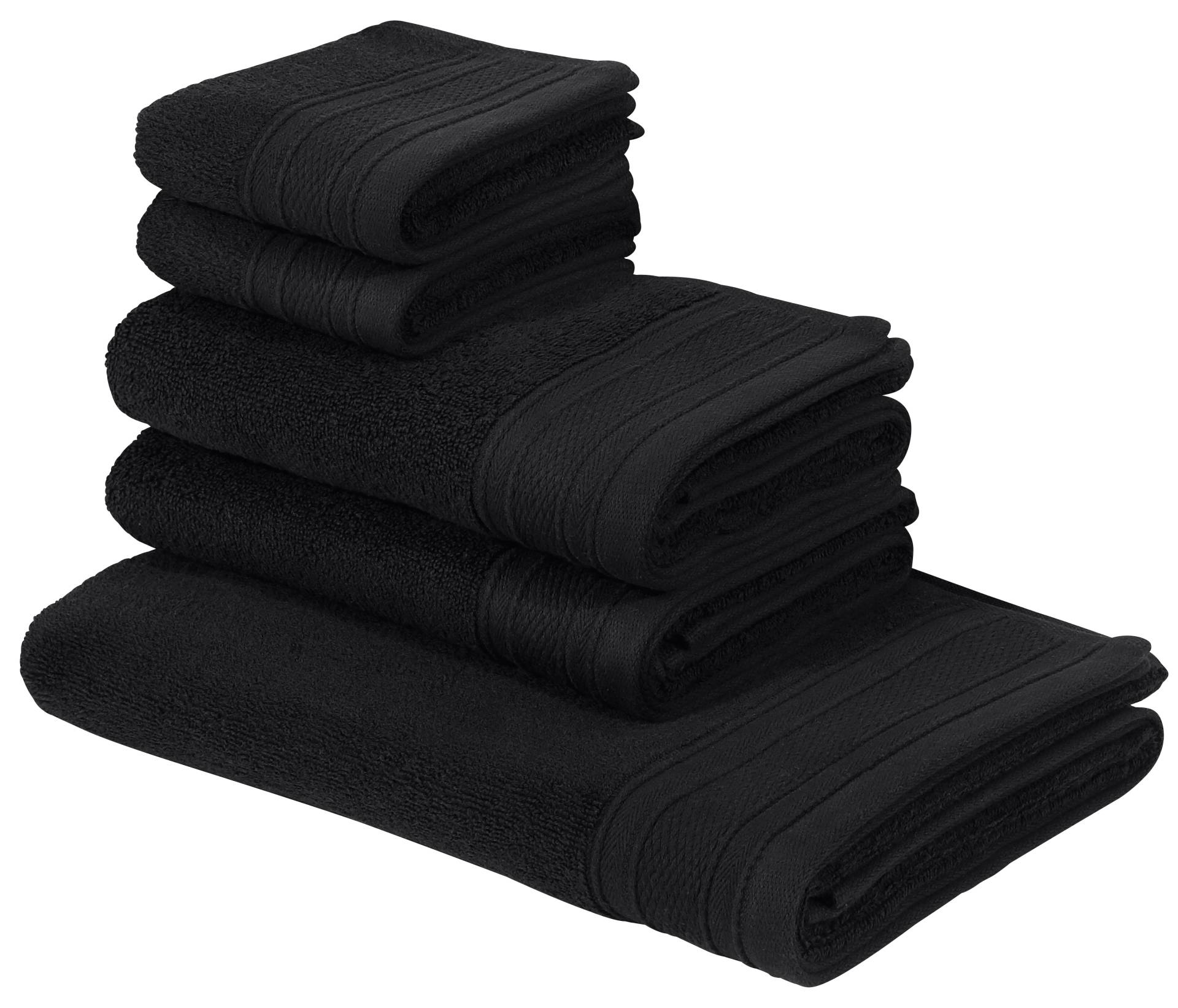 Bruno Banani Handtuch Set "Robby, Premium Handtücher, 500 gr/m², 100% Baumwolle" Set 5 Stk. Frottier Duschtücher, Handtücher, Gästetücher, Set, 5-tlg, 5 Jahre Garantie von Bruno Banani