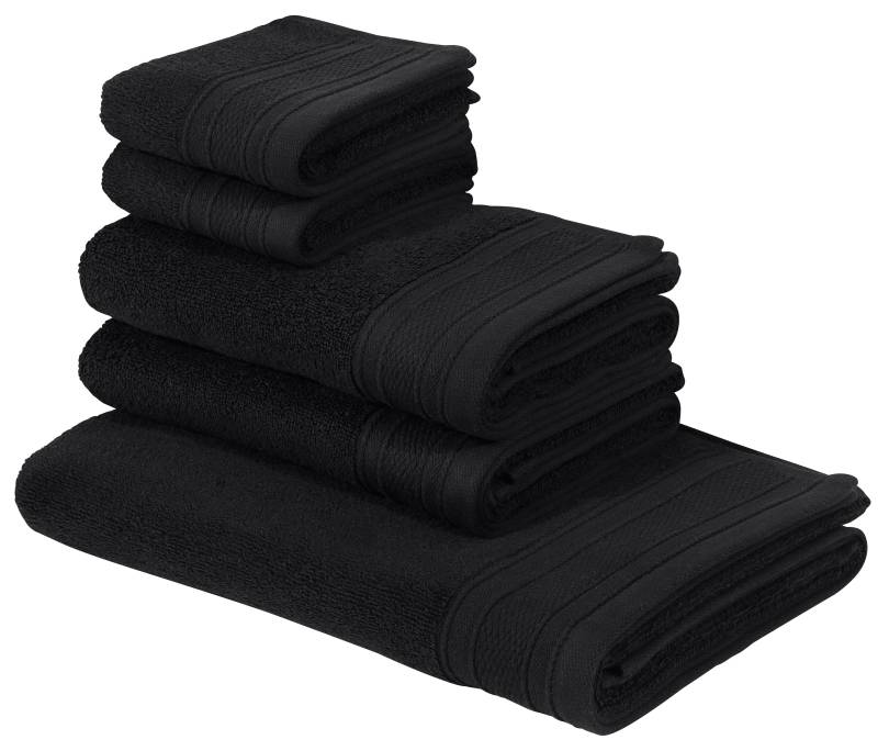 Bruno Banani Handtuch Set "Robby, Premium Handtücher, 500 gr/m², 100% Baumwolle" Set 5 Stk. Frottier Duschtücher, Handtücher, Gästetücher, Set, 5-tlg, 5 Jahre Garantie von Bruno Banani