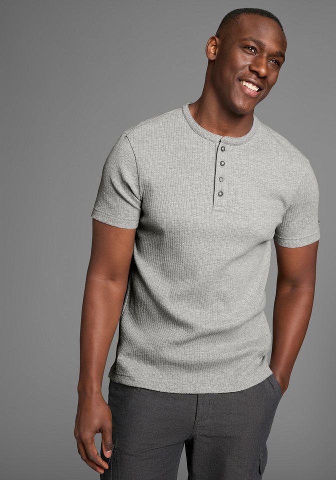 Bruno Banani Henleyshirt in elastischer Rippenqualität von Bruno Banani