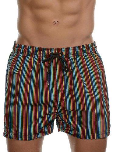 Bruno Banani Herren Badeshort 2201-1286 486, Gr. 50 (M), Mehrfarbig (multicolour stripes 486) von bruno banani