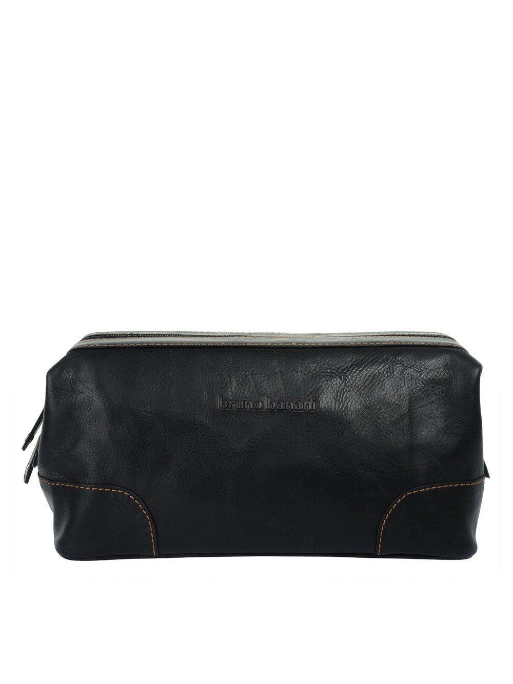 Bruno Banani Kulturtasche Damen Leder, schwarz von Bruno Banani