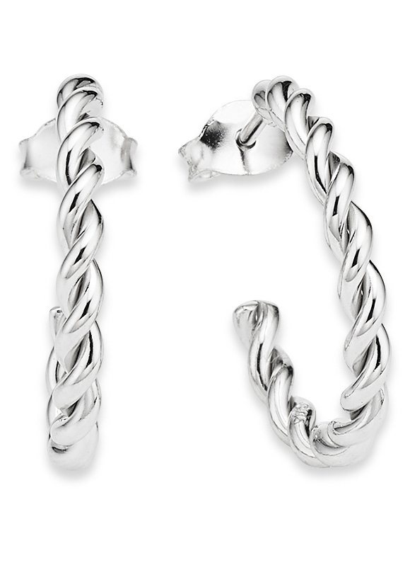 Bruno Banani Paar Creolen Schmuck Geschenk Silber 925 Ohrschmuck Ohrringe von Bruno Banani