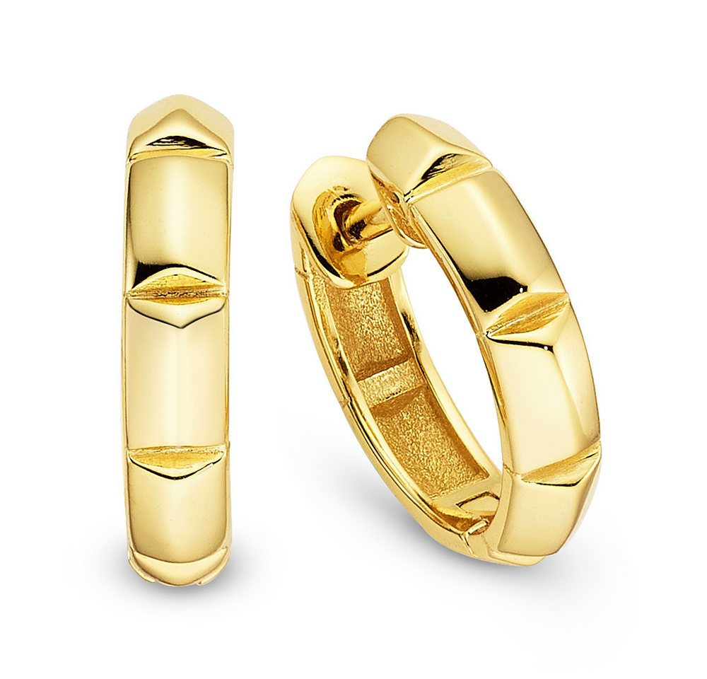 Bruno Banani Paar Creolen Schmuck Geschenk Klappcreole Silber gelbgoldfarben vergoldet von Bruno Banani