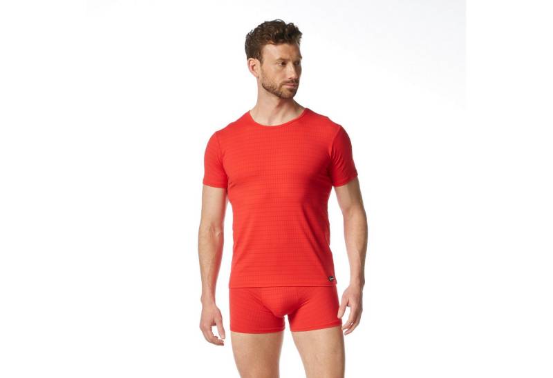 Bruno Banani Rundhalsshirt CHECK LINE 2.0 hüftbedeckend, elastisch von Bruno Banani