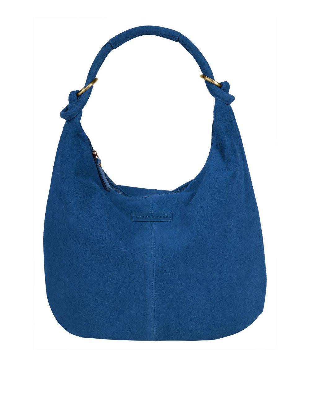 Bruno Banani Shopper Damen Leder, blau von Bruno Banani