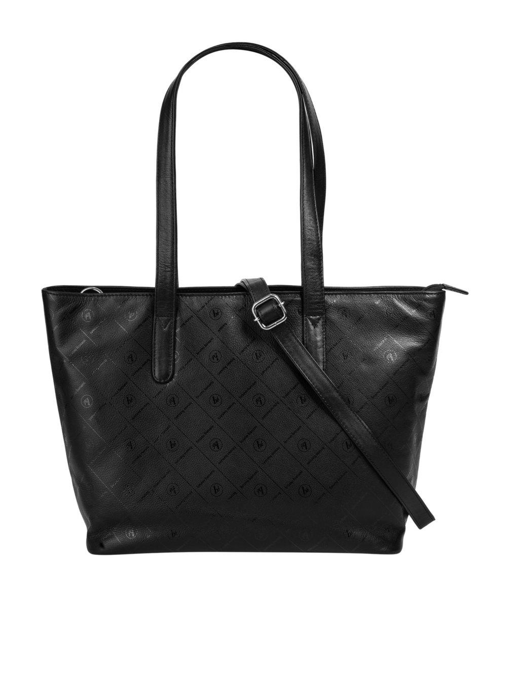 Bruno Banani Shopper Damen Leder bedruckt, schwarz von Bruno Banani