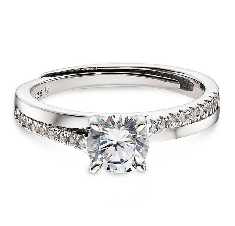 Bruno Banani Solitärring Schmuck Geschenk Verlobungsring rhodiniert, mit Zirkonia (synth) von Bruno Banani