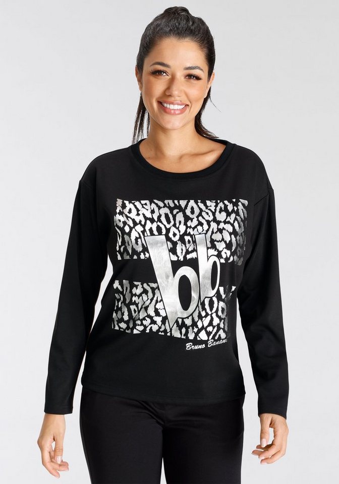 Bruno Banani Sweatshirt silberfarbener Leo-Print NEUE KOLLEKTION von Bruno Banani