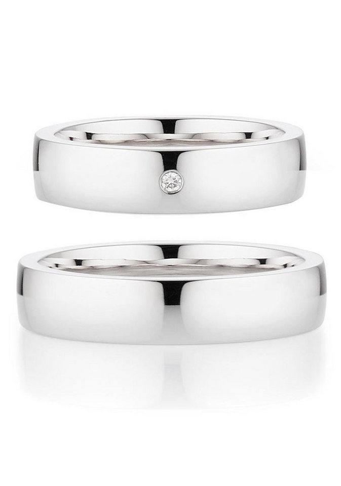 Bruno Banani Trauring Schmuck Geschenk, Ehering Hochzeit Damenring Herrenring, wahlweise mit oder ohne Brillant, Made in Germany von Bruno Banani