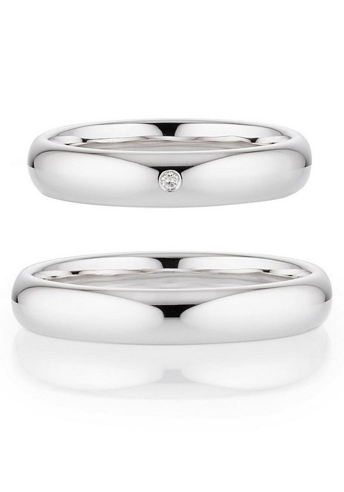 Bruno Banani Trauring Schmuck Geschenk, Ehering Hochzeit Damenring Herrenring, wahlweise mit oder ohne Brillant, Made in Germany von Bruno Banani