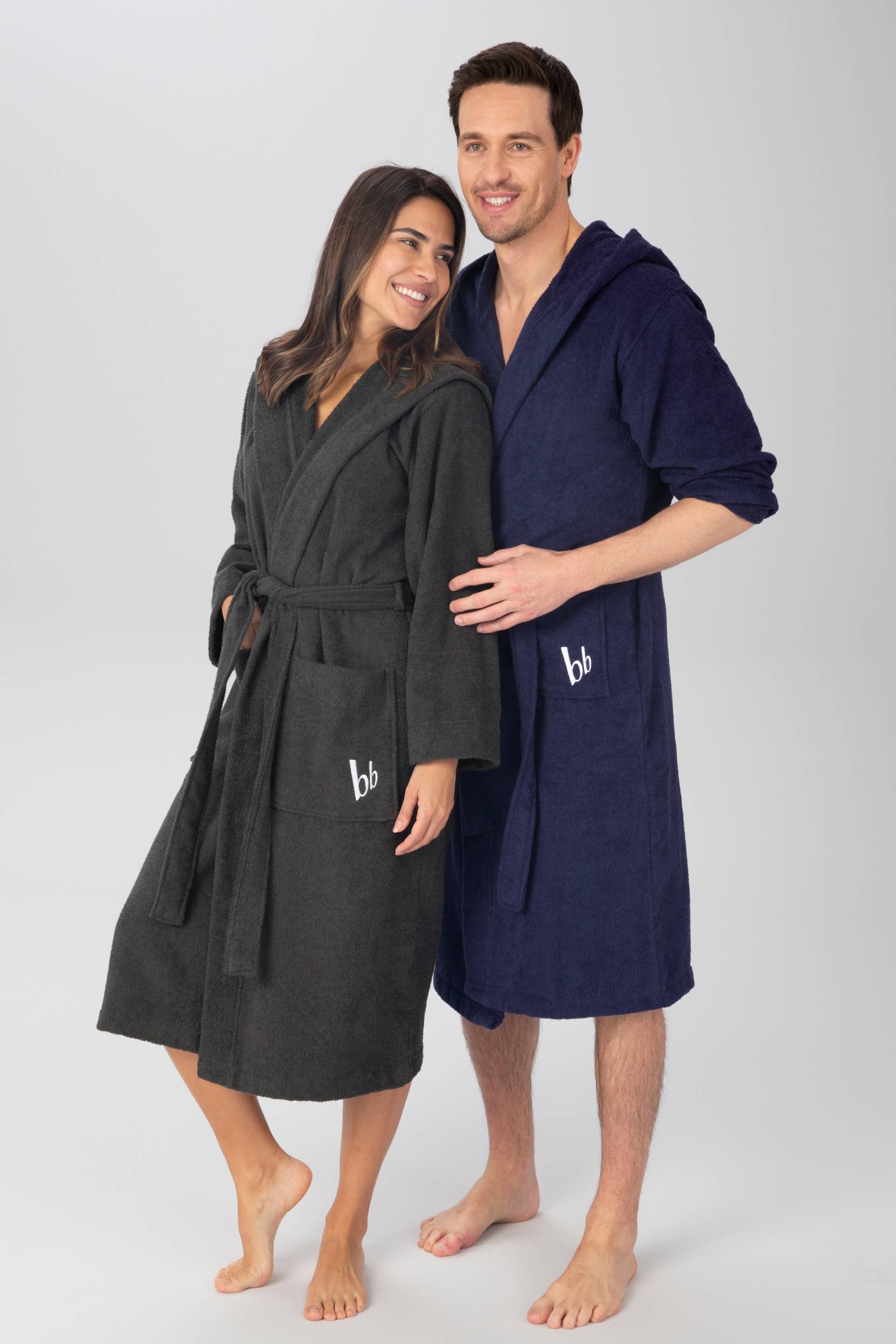 Bruno Banani Unisex-Bademantel "Robby, ideal für Sauna & Spa, Standardlänge & Überlänge" 1 Stk. tlg., Damen & Herren Bademäntel, Baumwolle, mit Taschen, Sauna, XS-3XL von Bruno Banani
