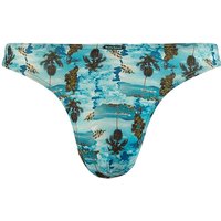 bruno banani Herren Badestring blau Mikrofaser Mit Prints von Bruno Banani