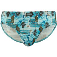 bruno banani Herren Badeslip blau Mikrofaser Mit Prints von Bruno Banani