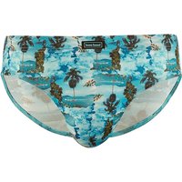 bruno banani Herren Badestring blau Mikrofaser Mit Prints von Bruno Banani