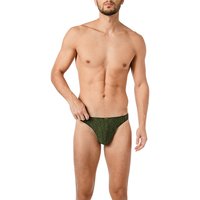 bruno banani Herren String grün Mikrofaser gestreift von Bruno Banani