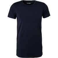 bruno banani Herren T-Shirt blau Baumwolle unifarben von Bruno Banani